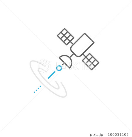 人工衛星システムのイメージアイコン素材 人工衛星システムのイメージアイコン素材 100051103