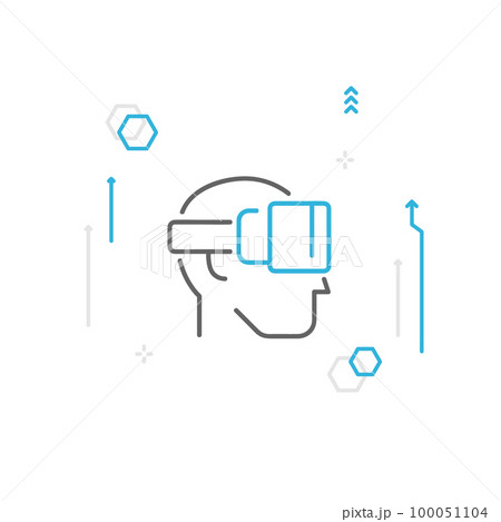 VR・仮想空間のイメージアイコン素材 100051104