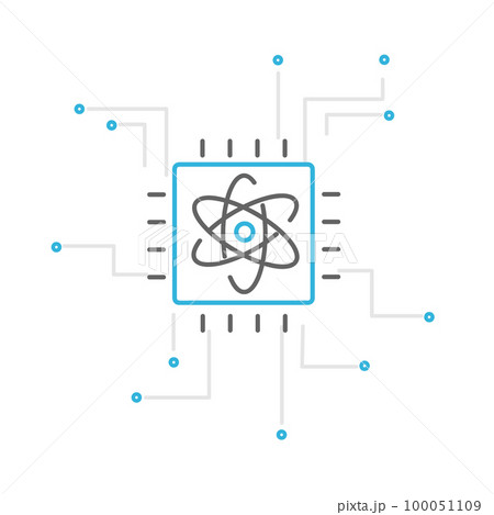量子人工知能のイメージアイコン素材 100051109