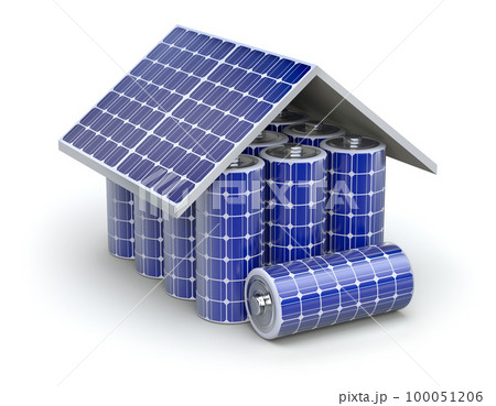 Solar home battery concept Solar home battery concept 100051206