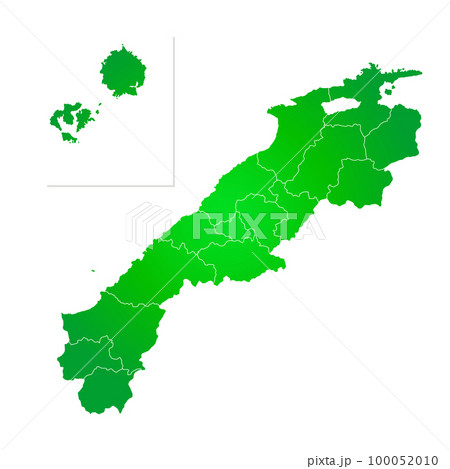 島根県と市町村地図 100052010