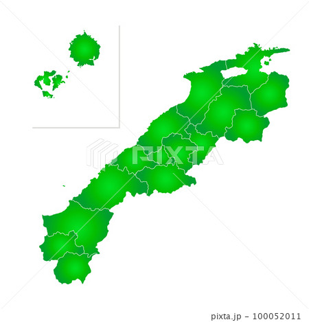 島根県と市町村地図 島根県と市町村地図 100052011