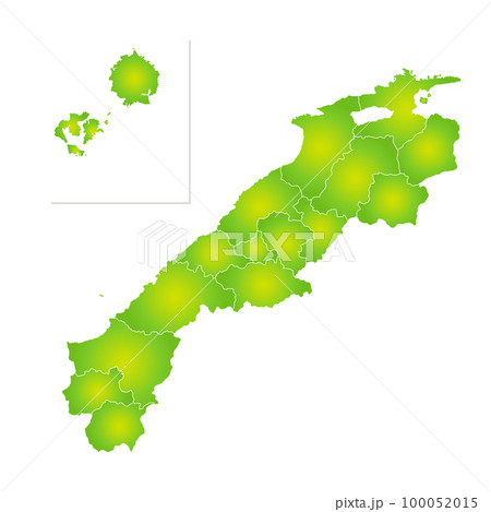 島根県と市町村地図 島根県と市町村地図 100052015