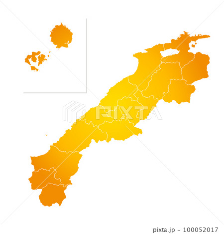 島根県と市町村地図 島根県と市町村地図 100052017