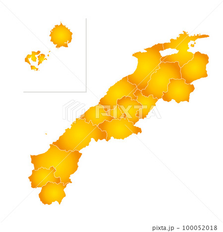 島根県と市町村地図 100052018