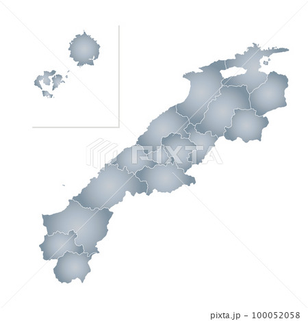 島根県と市町村地図 島根県と市町村地図 100052058