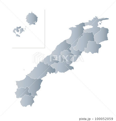 島根県と市町村地図 100052059
