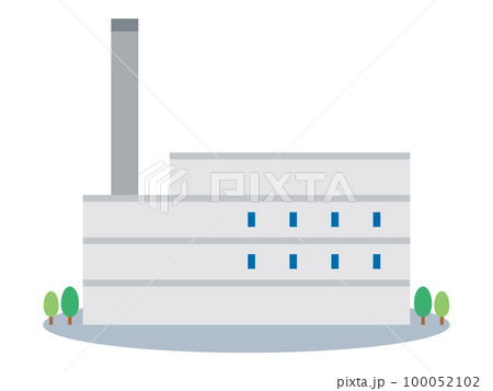 ゴミ焼却場のイラスト 100052102