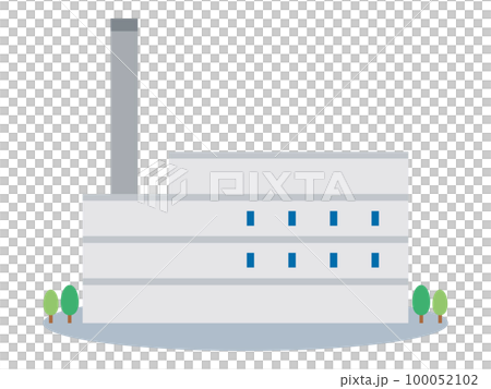 ゴミ焼却場のイラスト 100052102