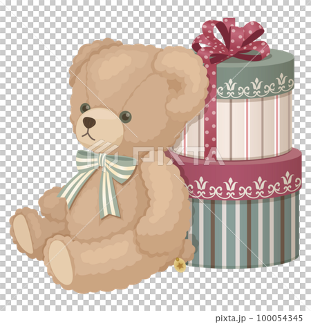 テディベアとプレゼントBOX 100054345