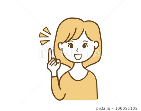 ナイスアイデアひらめいた女性_思いつき 100055105