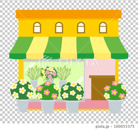 花店的可愛插圖（矢量圖解） 100055375