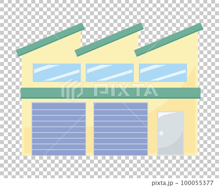 工廠的可愛插圖(矢量插圖) 工廠的可愛插圖(矢量插圖) 100055377