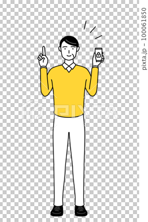 退休後的中老年男性對智能手機採取安全措施 退休後的中老年男性對智能手機採取安全措施 100061850