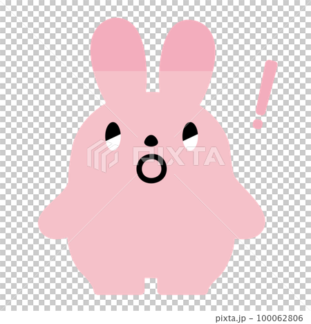 うさぎのイラスト_びっくり うさぎのイラスト_びっくり 100062806