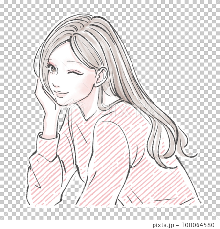 女性插畫素材 女性插畫素材 100064580
