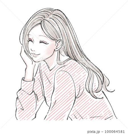 女性のイラスト素材 100064581