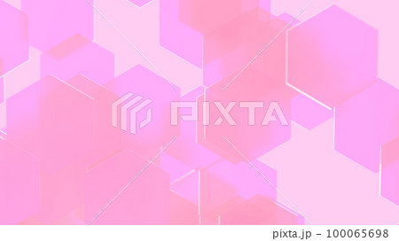 CGヘクサゴン 多数の浮遊する六角形 CGヘクサゴン 多数の浮遊する六角形 100065698