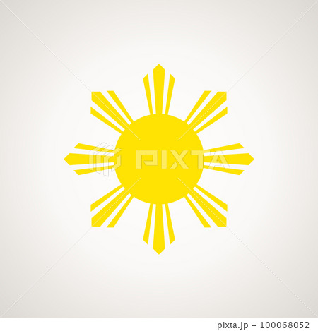 Golden sun from the flag of Philippines 100068052