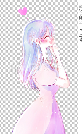 smiling woman in love 100069719