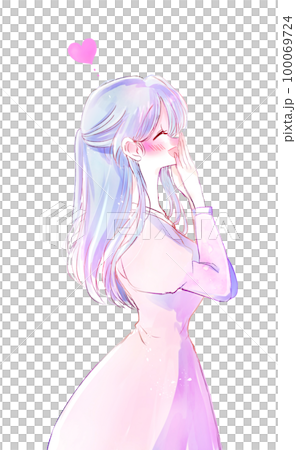 smiling woman in love 100069724