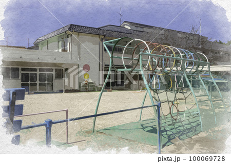 水彩画風　総社幼稚園　岡山県総社市 100069728