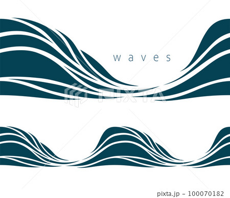 Seamless beautiful waves. Vector marine pattern. Seamless beautiful waves. Vector marine pattern. 100070182