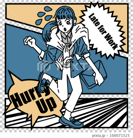 商務休閒服上班遲到的女人 商務休閒服上班遲到的女人 100071525