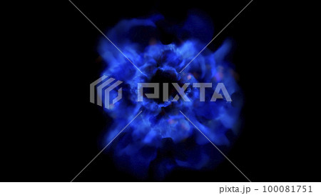 3D rendering of the central composition of energy flows emanating from the center 100081751