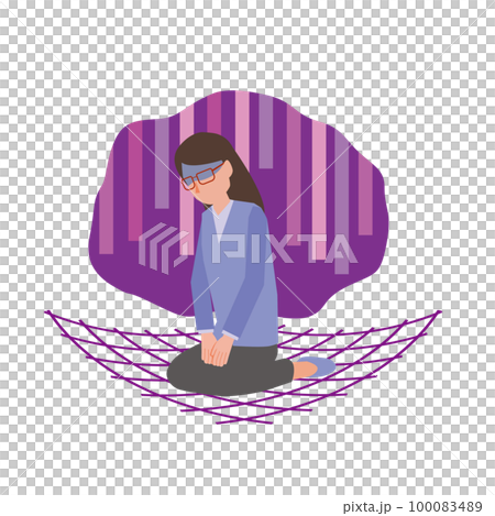 セーフティーネットのイメージイラスト セーフティーネットのイメージイラスト 100083489