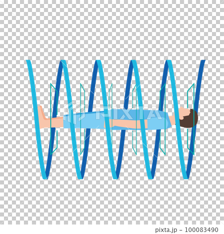 MRIによる検査のイメージイラスト 100083490