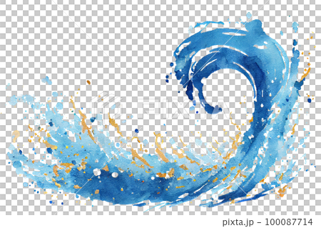 Image material: Image illustration of brush touch wave 100087714
