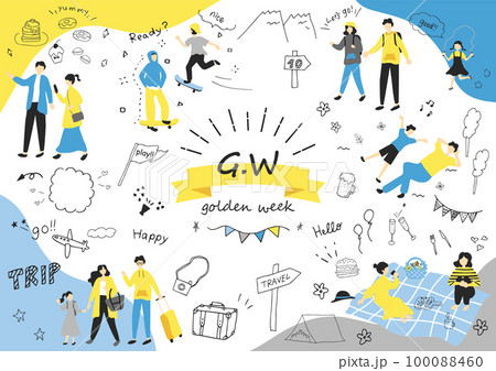ゴールデンウィークを楽しむ人達 ゴールデンウィークを楽しむ人達 100088460