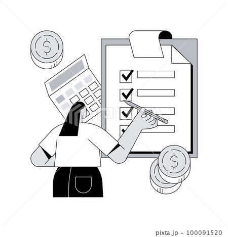 Paper tax filing abstract concept vector illustration. End your tax form via mail service, tax return, job earnings, fill income statement, financial report, money refund abstract metaphor. Paper tax filing abstract concept vector illustration. End your tax form via mail service, tax return, job earnings, fill income statement, financial report, money refund abstract metaphor. 100091520