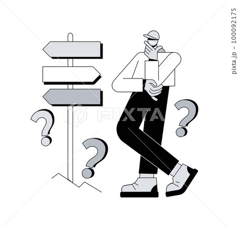 Decision management abstract concept vector illustration. Business rules, strategic organization management, IT tool, enterprise analysis software, decision-making system abstract metaphor. 100092175