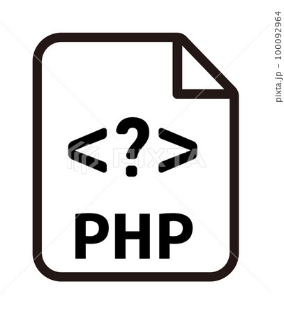 ファイル形式 ベクターアイコンイラスト / PHP ファイル形式 ベクターアイコンイラスト / PHP 100092964