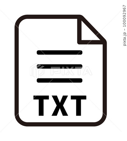 ファイル形式 ベクターアイコンイラスト / txt , テキストファイル 100092967