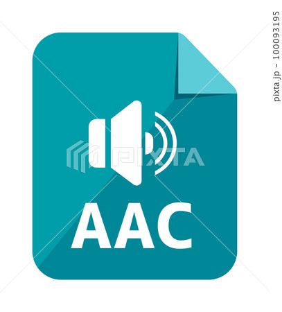 ファイル形式 ベクターアイコンイラスト / AAC, 音声, サウンド ファイル形式 ベクターアイコンイラスト / AAC, 音声, サウンド 100093195