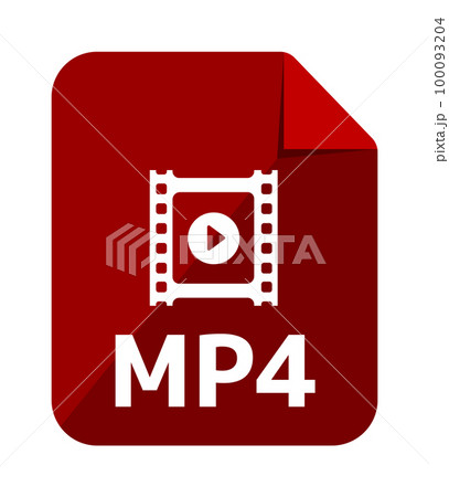 ファイル形式 ベクターアイコンイラスト / mp4, 動画 100093204