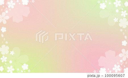 和柄_桜フレーム_ピンク×黄緑 和柄_桜フレーム_ピンク×黄緑 100095607