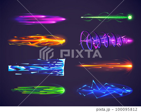 Beam laser effect for weapon or gun in game vector 100095812