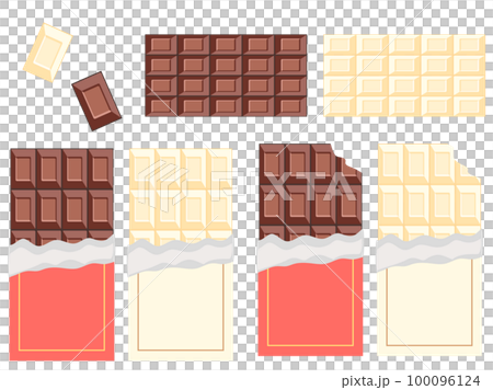巧克力棒插畫矢量素材(白巧克力和牛奶巧克力) 巧克力棒插畫矢量素材(白巧克力和牛奶巧克力) 100096124