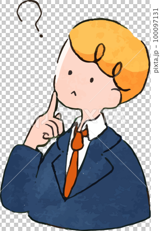 おしゃれでかわいい手書き風ビジネスマンのイラストセット (疑問,はてな,なんで) おしゃれでかわいい手書き風ビジネスマンのイラストセット (疑問,はてな,なんで) 100097131