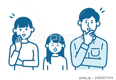 納得してる親子 100097544