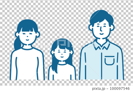 Parent and child of smile - Stock Illustration [100097546] - PIXTA