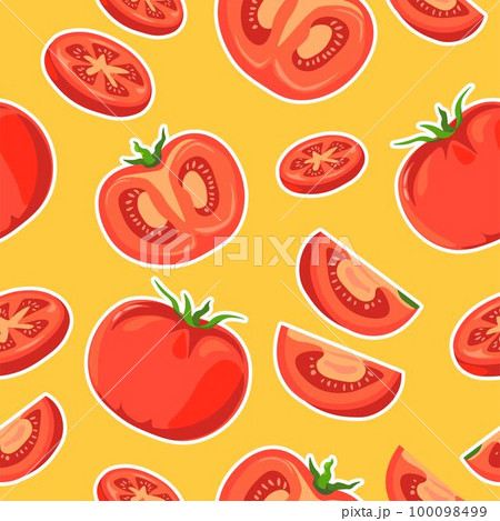 Organic and natural tomato vegetables pattern 100098499