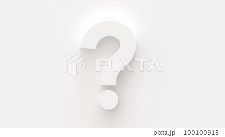 白色のハテナマークがある3D背景イラスト 100100913