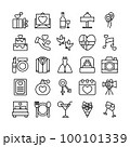 Wedding icon set. Marriage, romantic, couple, symbol vector illustrationWedding icon set. Marriage, romantic, couple, symbol vector illustration 100101339