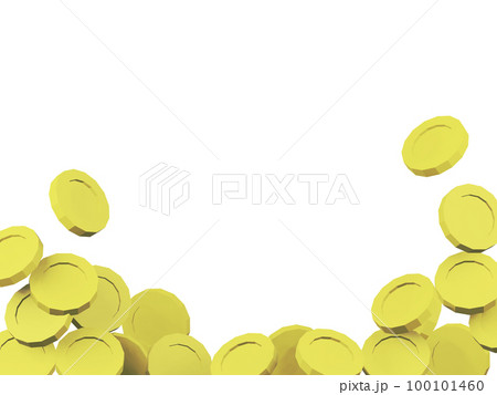 たくさんのコイン　お金 100101460