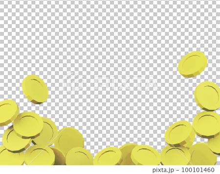 たくさんのコイン　お金 100101460